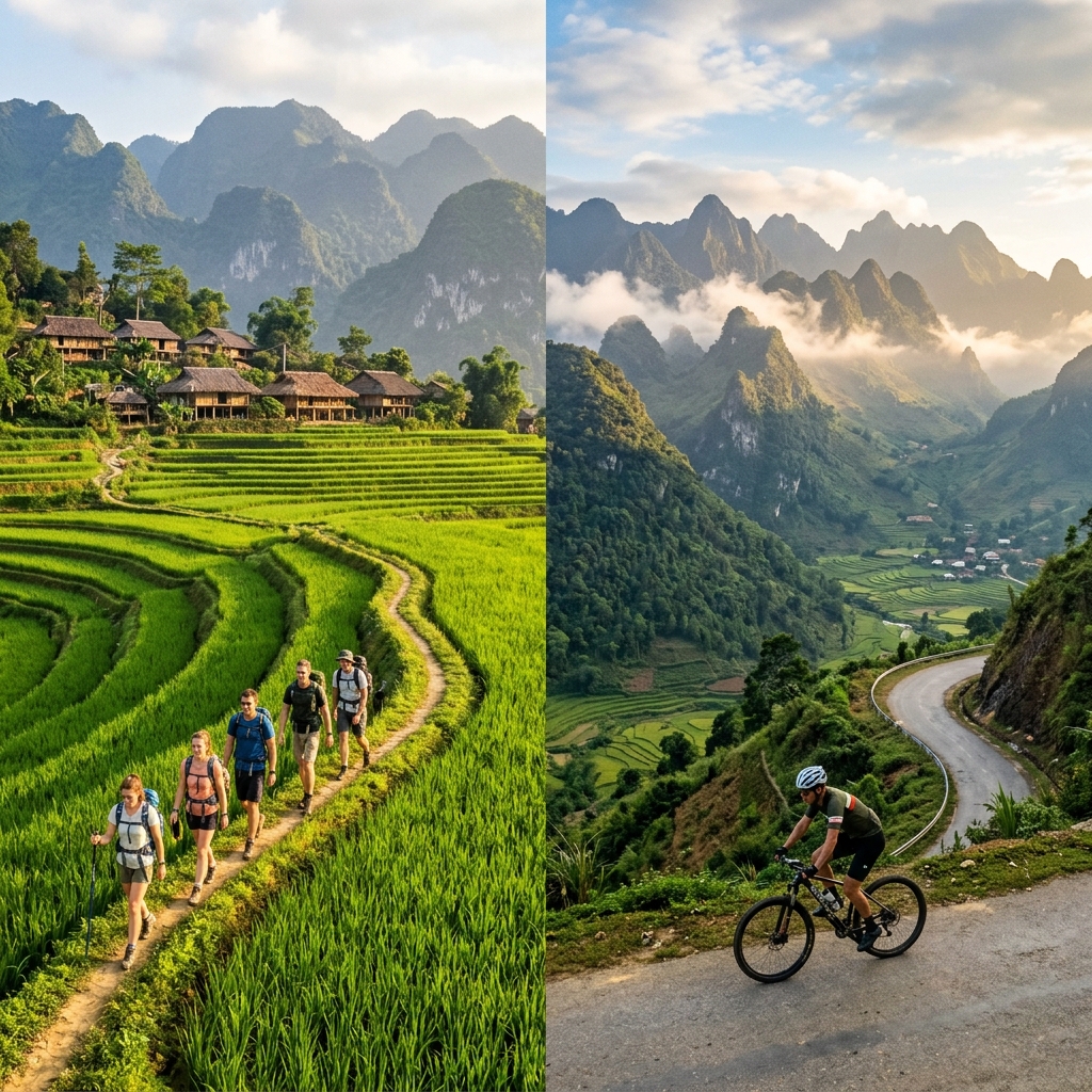 Trải nghiệm trekking và đạp xe tại Pù Luông